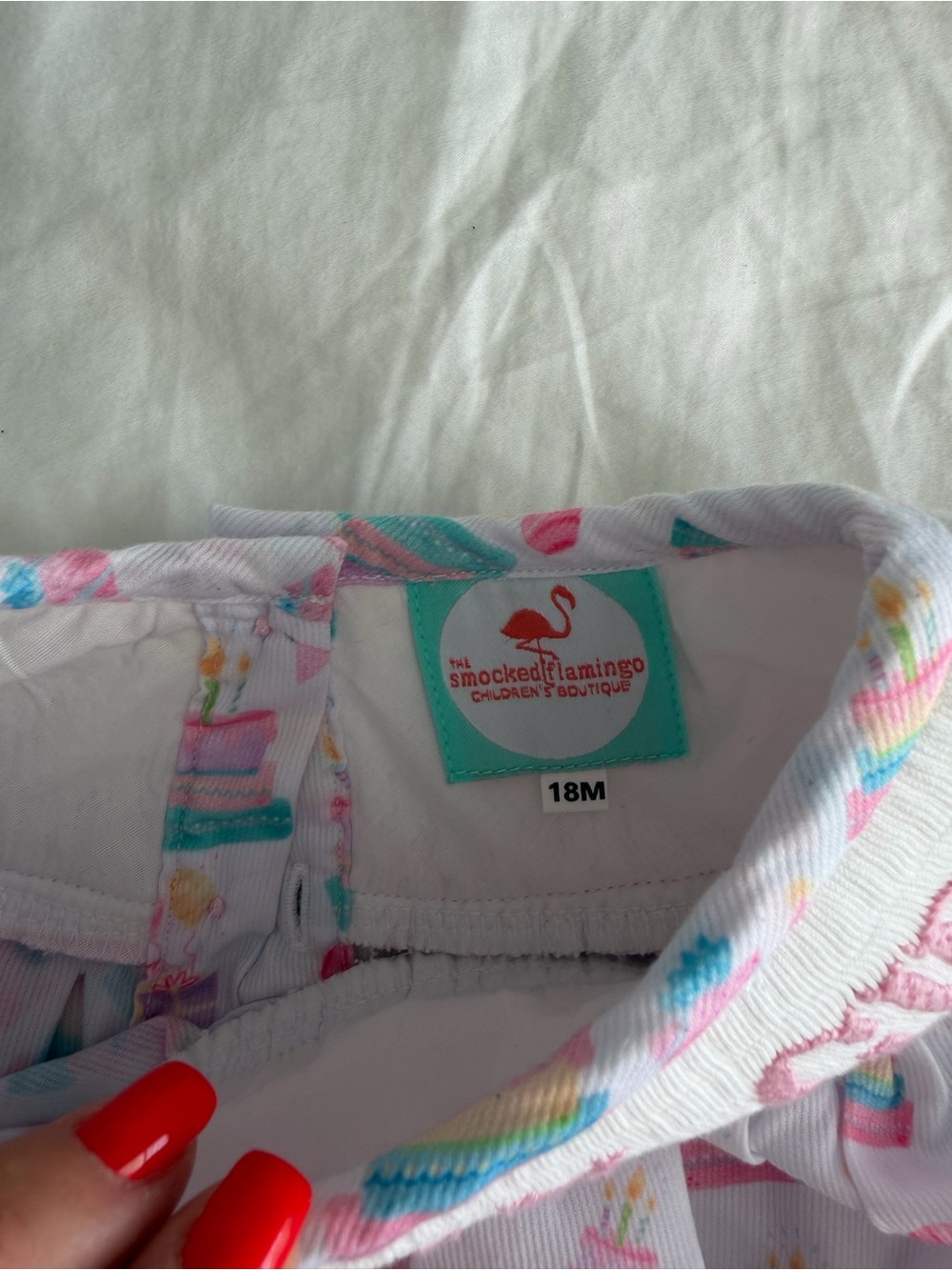 The Smocked Flamingo Baby “Birthday Girl” Onesie - Picture 4 of 9